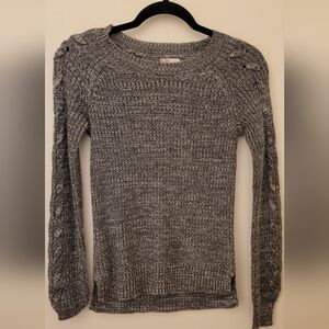 Heritage Gray Cable Knit Women's Sweater
